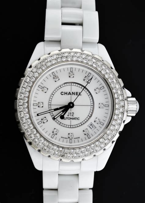 chanel watch with diamonds|chanel j12 white watch price.